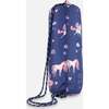 Drawstring Bag, Navy Unicorn Print - Bags - 2