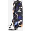 Drawstring Bag, Black Dinosaur Print - Bags - 2