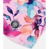 Brushed Jersey Balaclava, Pink Watercolor Flower Print - Winter Hats - 4