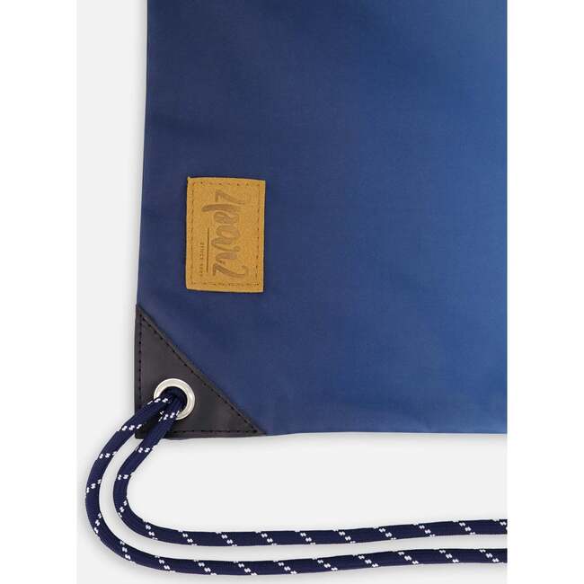 Drawstring Bag Blue and Beige Gradient, Blue & Beige Gradient - Bags - 3