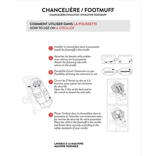 Evolutive Baby Footmuff Designed for Car Seat and Stroller, Chanterelle - Car Seat Accessories - 4