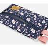 Double Pencil Case, Navy Flower Print - School Supplies - 3