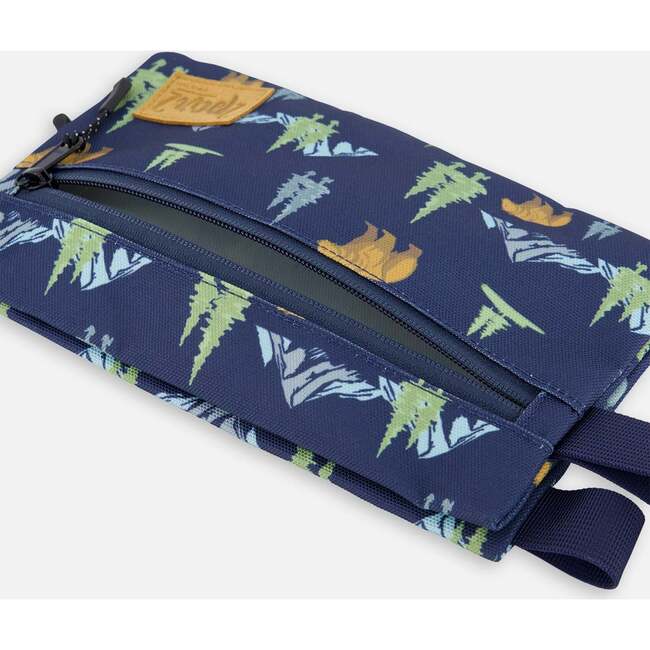 Double Pencil Case, Navy Animal Print - School Supplies - 3
