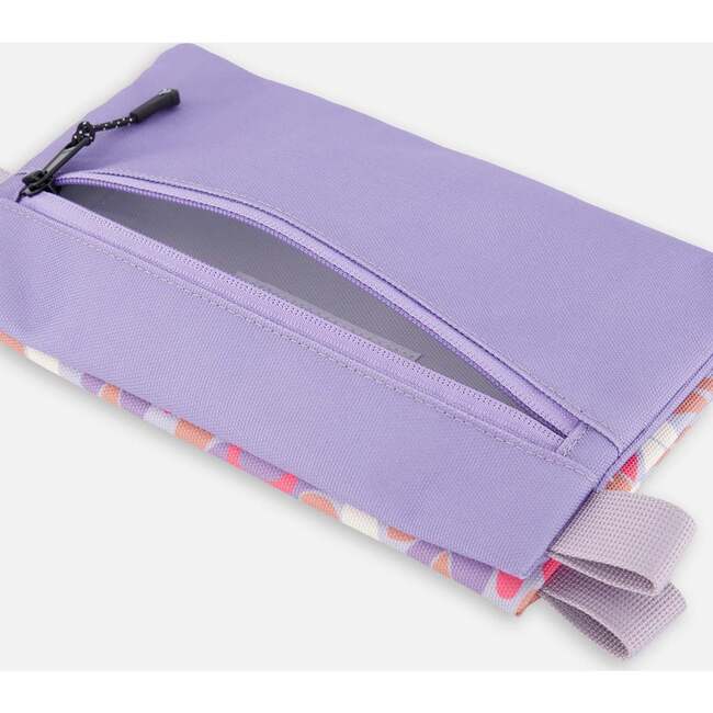 Double Pencil Case, Lilac Cat Print - School Supplies - 4