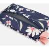Double Pencil Case, Navy Flower Print - School Supplies - 4