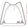 Drawstring Bag, Black Dinosaur Print - Bags - 4