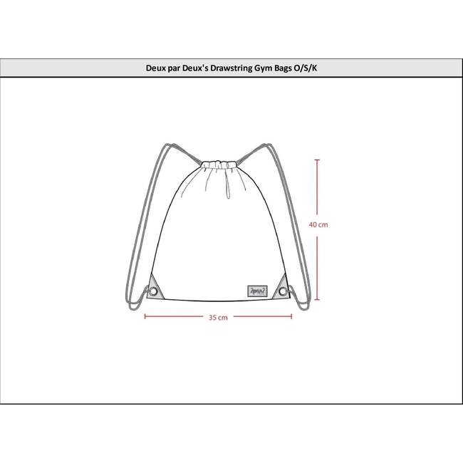Drawstring Bag, Black Dinosaur Print - Bags - 5