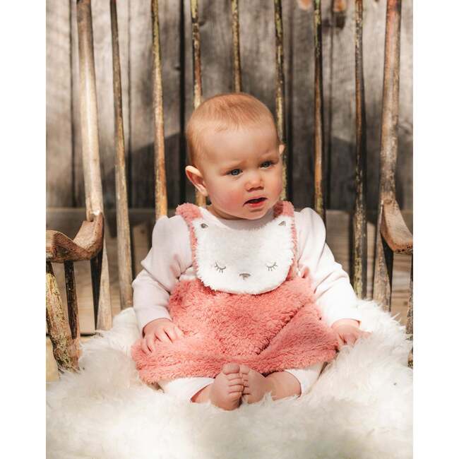 Bi-Material Dress and Leggings Set Old Pink, Dusty Pink - Mixed Apparel Set - 2