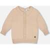 3/4 Sleeve Knitted Sweater, Beige - Sweaters - 1 - thumbnail