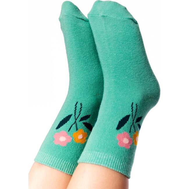 3-Pack Knit Socks Pink and Green, Green, Pink and Yellow - Socks - 2