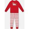 Adult Men Organic Cotton Two-Piece Pajama Set Red and White Fairisle, Red & White Fairisle - Pajamas - 1 - thumbnail