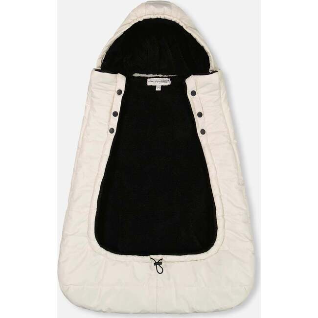 3-In-1 Multifunction Cover for Car Seat, Stroller, and Baby Carrier In Off-White, White Asparagus - Car Seat Accessories - 2