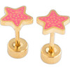 Starfish Stud Earrings, Pink - Earrings - 1 - thumbnail