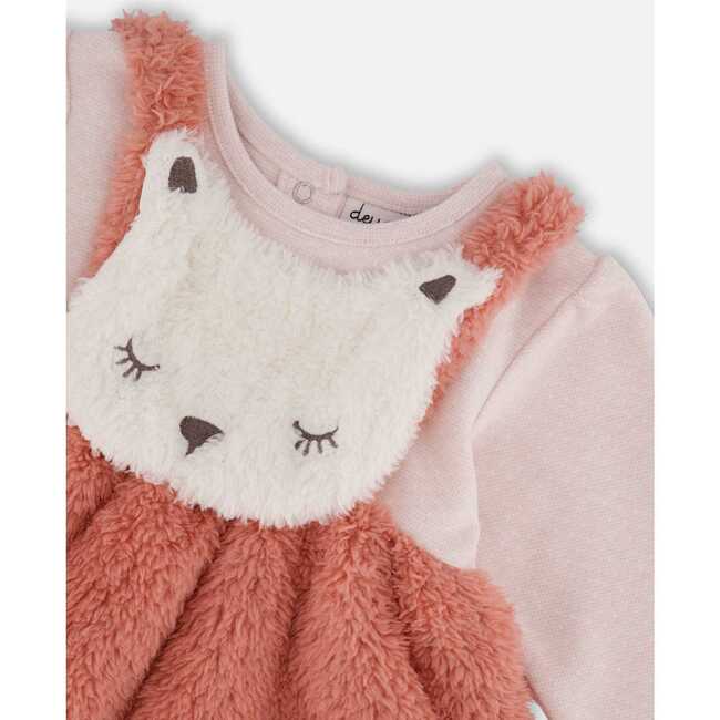 Bi-Material Dress and Leggings Set Old Pink, Dusty Pink - Mixed Apparel Set - 4