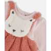 Bi-Material Dress and Leggings Set Old Pink, Dusty Pink - Mixed Apparel Set - 4