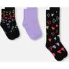 3-Pack Knit Socks, Black and Multicolor - Socks - 3