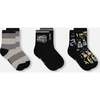 3-Pack Knit Socks, Black - Socks - 3