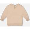 3/4 Sleeve Knitted Sweater, Beige - Sweaters - 3