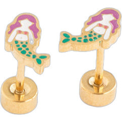 Mermaid Earrings, White