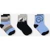 3-Pack Knit Socks, Navy Blue - Socks - 3