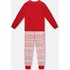 Adult Men Organic Cotton Two-Piece Pajama Set Red and White Fairisle, Red & White Fairisle - Pajamas - 3