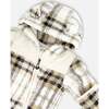 Baby Mid-Season Plush One Piece Outerwear Black and Beige Plaid, Black & Beige Plaid - Snowsuits - 3