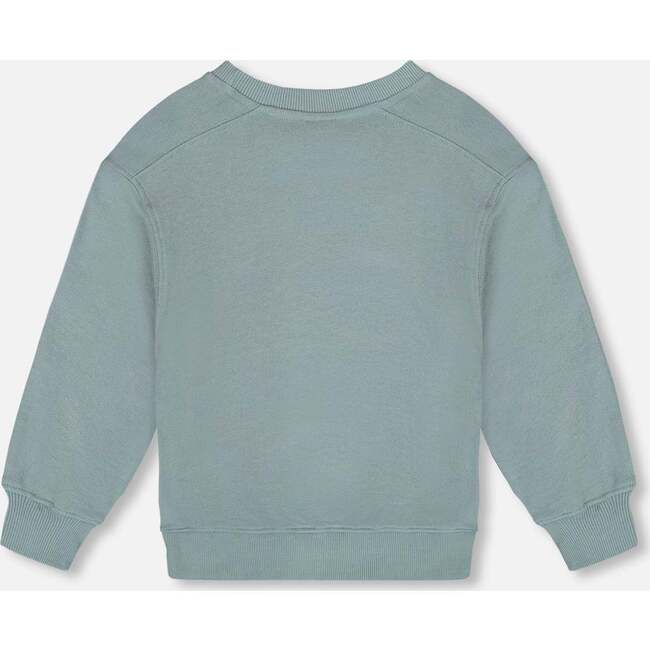 Animated Print French Terry Sweatshirt, Sage Green - Sweatshirts - 3