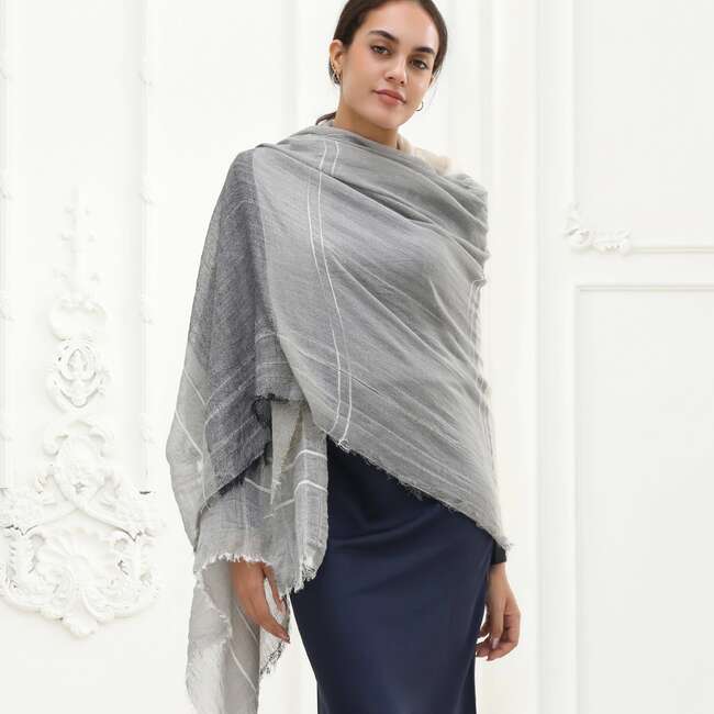 The Gia - Lightweight Gray Scarf - Scarves - 2
