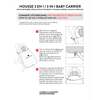 3-In-1 Multifunction Cover for Car Seat, Stroller, and Baby Carrier In, Black - Car Seat Accessories - 5