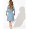 Oasis Teal Bamboo Girls' Long Sleeve Dress, Blue - Dresses - 3