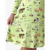 Farm Animals Bamboo Girls' Long Sleeve Dress, Green - Dresses - 3