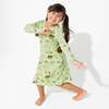 Farm Animals Bamboo Girls' Long Sleeve Dress, Green - Dresses - 4