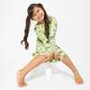 Farm Animals Bamboo Girls' Long Sleeve Dress, Green - Dresses - 7