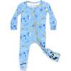 Baby Shark Surf Bamboo Convertible Footie, Blue - Footie Pajamas - 1 - thumbnail