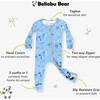 Baby Shark Surf Bamboo Convertible Footie, Blue - Footie Pajamas - 2