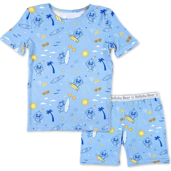 Baby Shark Surf Kids Pajama Short Set, Blue