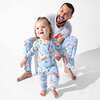 JAWS Bamboo Convertible Footie, Blue - Footie Pajamas - 3