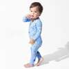 Baby Shark Surf Bamboo Convertible Footie, Blue - Footie Pajamas - 5