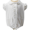 Eloise Infant Silk Velvet Romper Set, Black - Rompers - 3