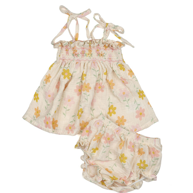 Strap Smock Set, Groovy Garden