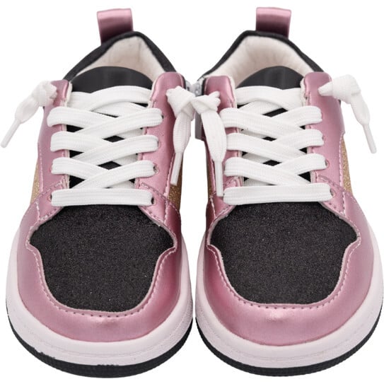 Harlow Sneaker, Black, Pink & Gold - Sneakers - 2