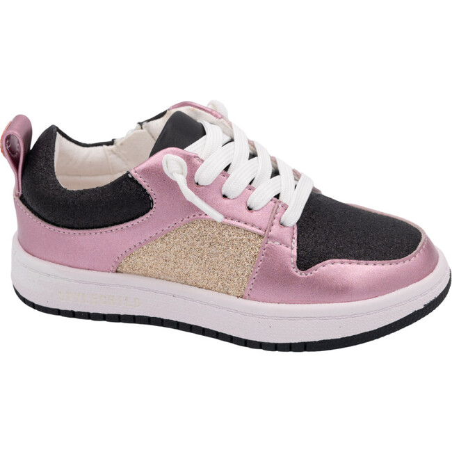 Harlow Sneaker, Black, Pink & Gold - Sneakers - 7