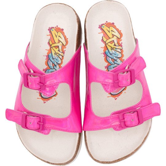 NOA SHINY PINK DOUBLE BUCKLE SANDAL - Sandals - 1