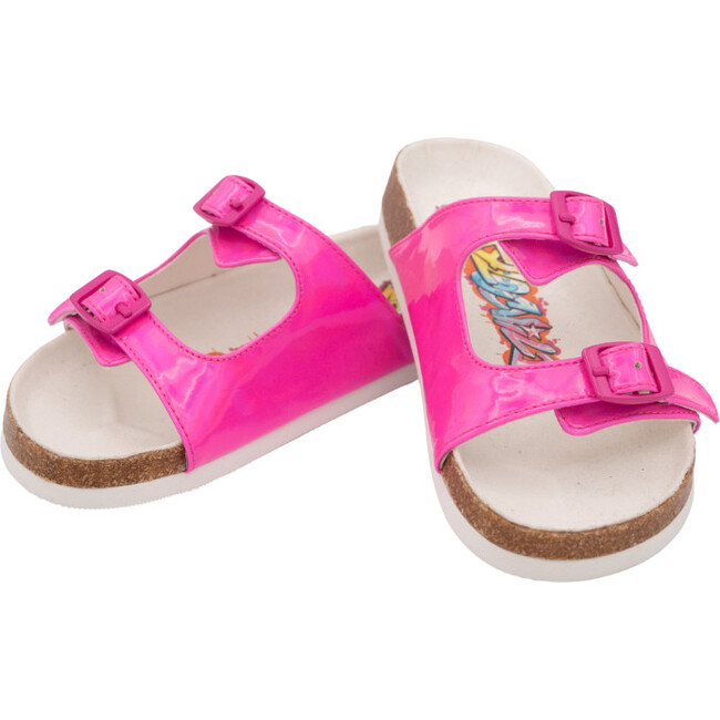 NOA SHINY PINK DOUBLE BUCKLE SANDAL - Sandals - 2