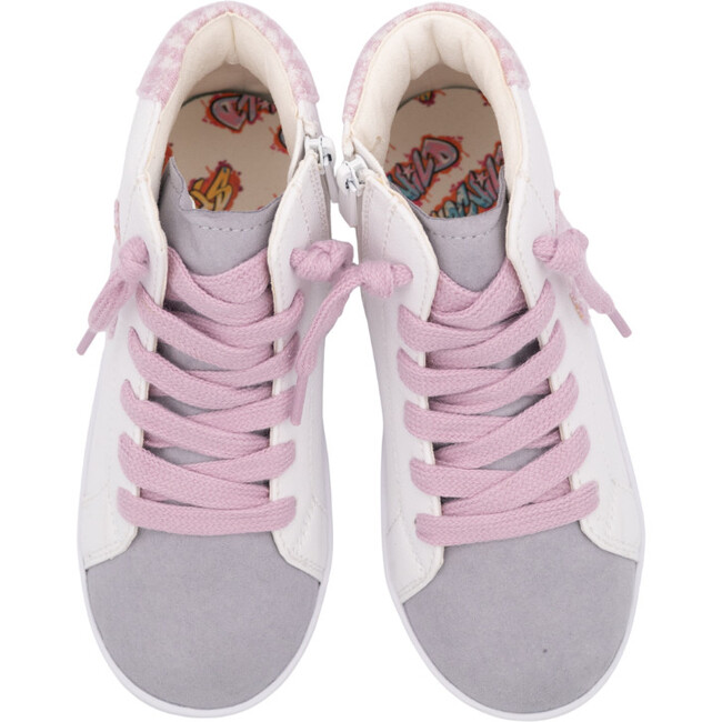Taylor Hightop Sneaker, Pink Plaid - Sneakers - 2