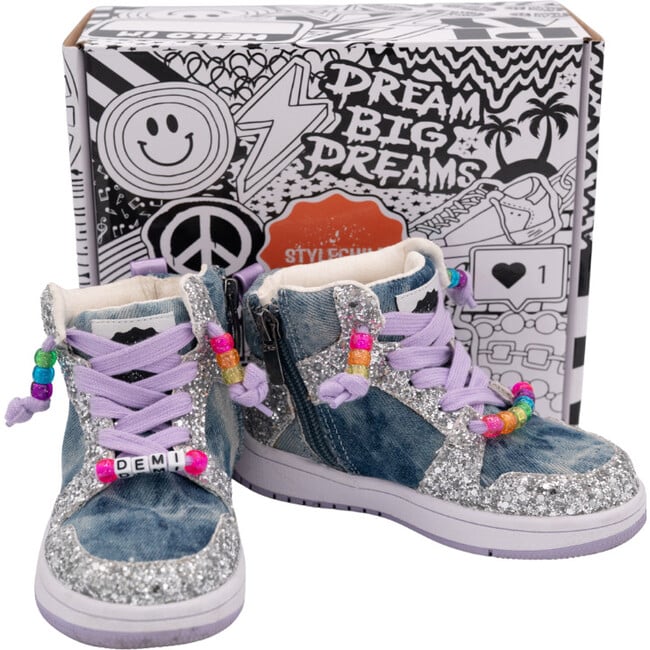 Skye High Top Denim Sneaker, Blue