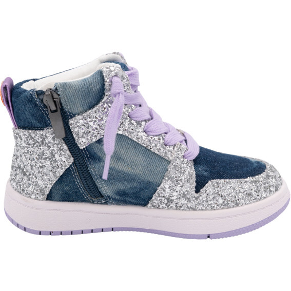 Skye High Top Denim Sneaker, Blue - Sneakers - 4