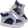 Skye High Top Denim Sneaker, Blue - Sneakers - 6