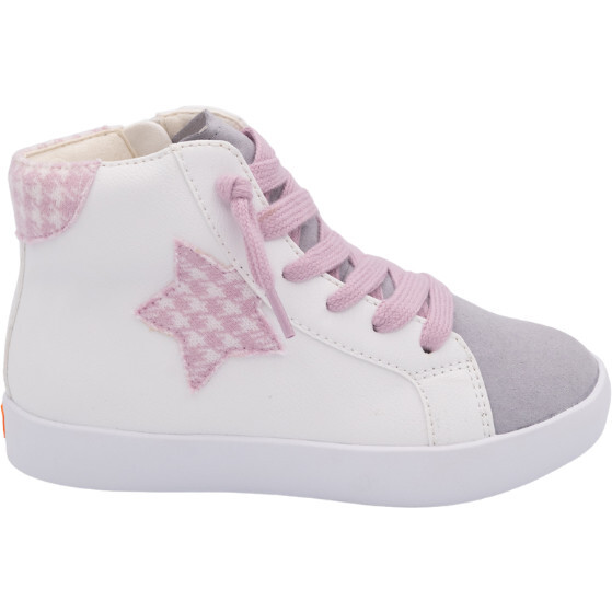 Taylor Hightop Sneaker, Pink Plaid - Sneakers - 7
