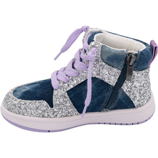 Skye High Top Denim Sneaker, Blue - Sneakers - 9